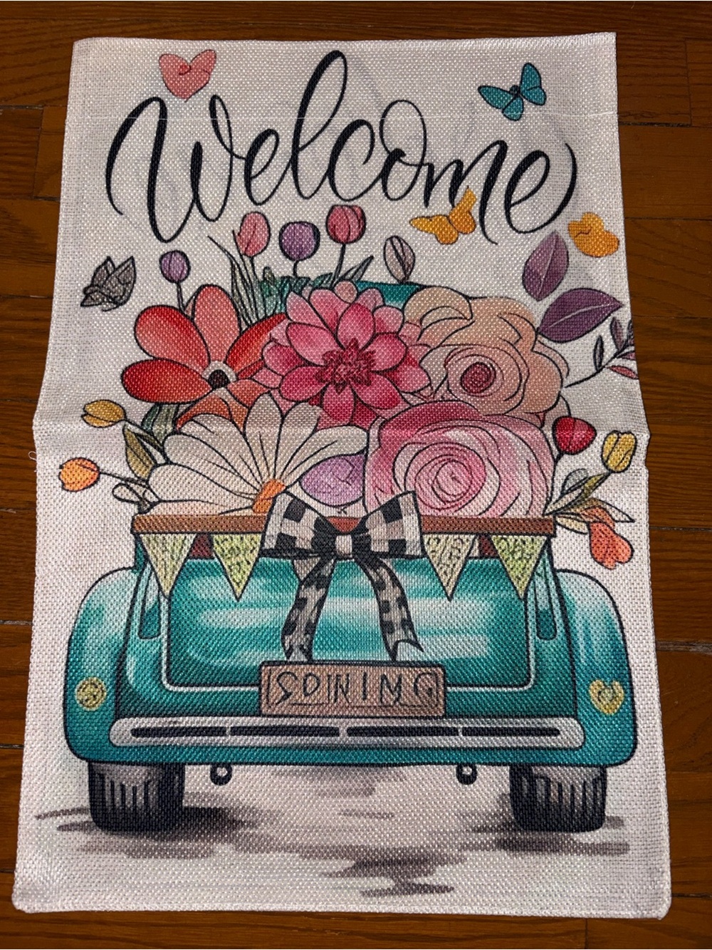 Garden Flag Spring Truck 12” x 18” NWOT